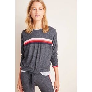 NWT Sundry Shauna Striped Crewneck Sweatshirt Size Extra Small